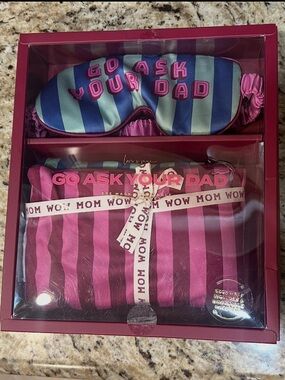 “Go Ask Your Dad" weighted neck wrap and eye mask set